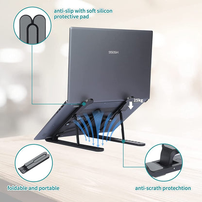 Foldable laptop stand for bed