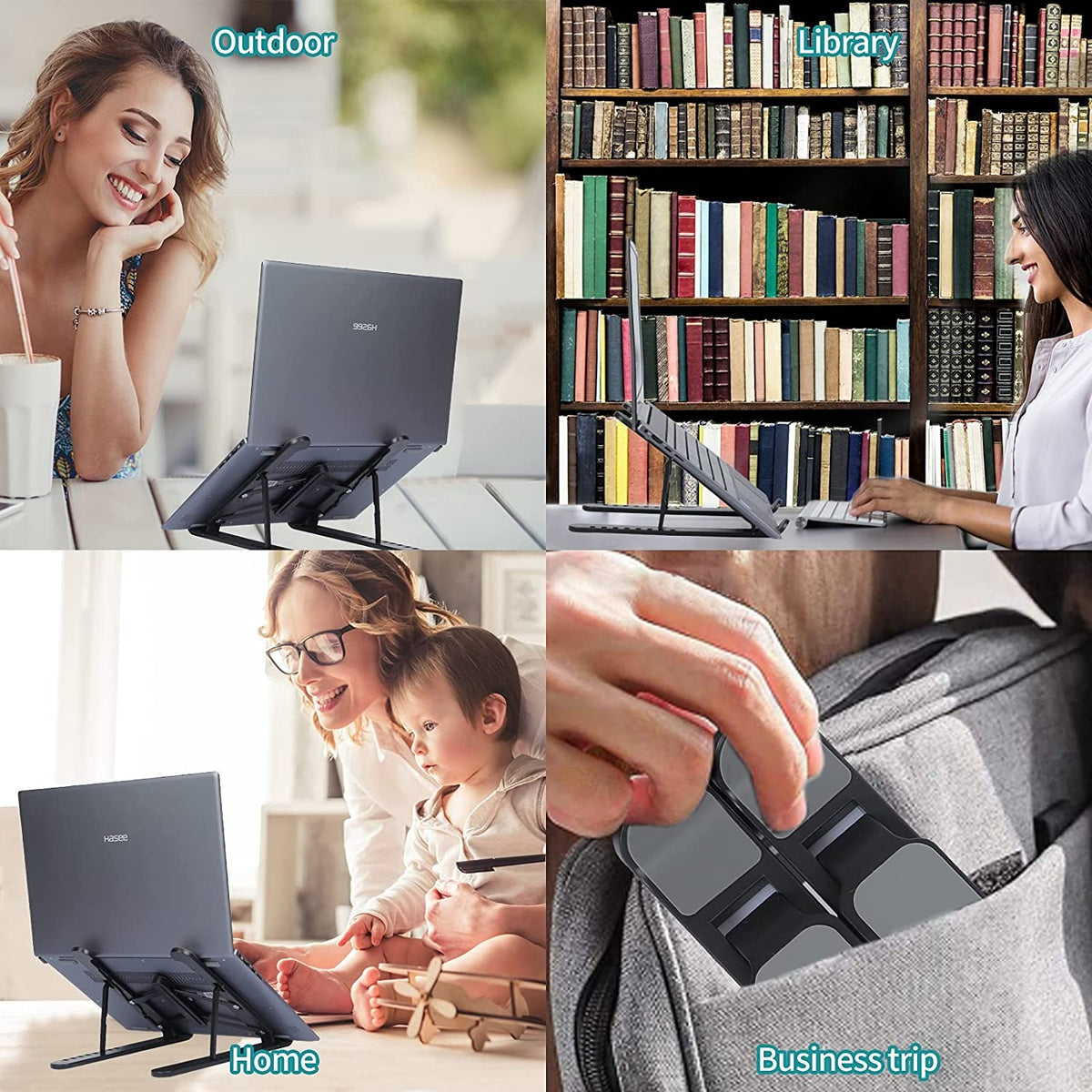 Foldable laptop stand for bed