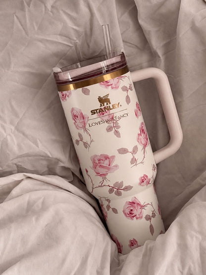Stanley x Barbie  Floral Quencher Tumbler with Straw (40oz)