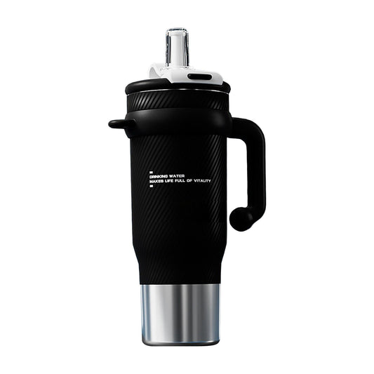 Insulated Tumbler with Straw Lid and Handle, Vacuum Double-Wall Stainless Steel Water Bottle