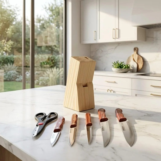 Kitchen Knife Set Wooden Handle