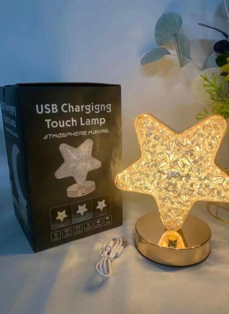 Acrylic LED Star Moon Table Lamp