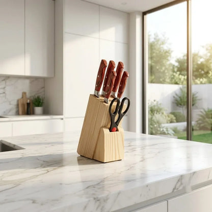 Kitchen Knife Set Wooden Handle