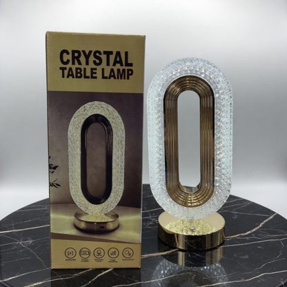 Crystal Oval Shape Table Lamp Rechargeable