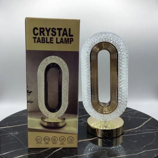 Crystal Oval Shape Table Lamp Rechargeable