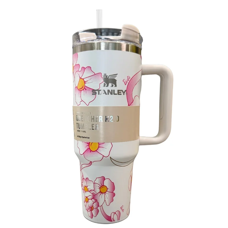 Stanley x Barbie  Floral Quencher Tumbler with Straw (40oz)
