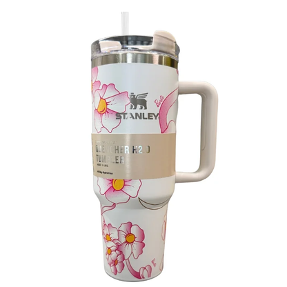 Stanley x Barbie  Floral Quencher Tumbler with Straw (40oz)