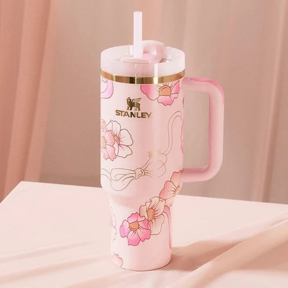 Stanley x Barbie  Floral Quencher Tumbler with Straw (40oz)
